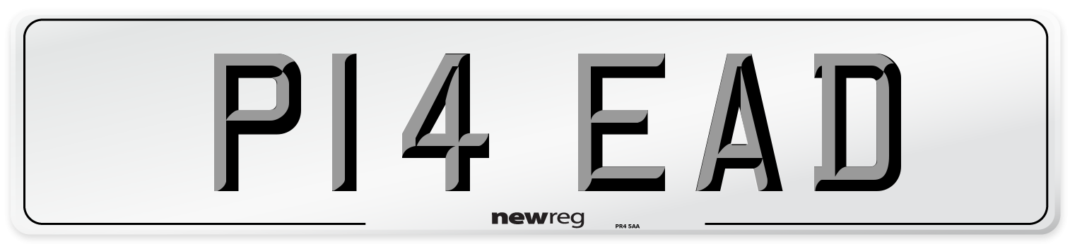P14 EAD Number Plate from New Reg